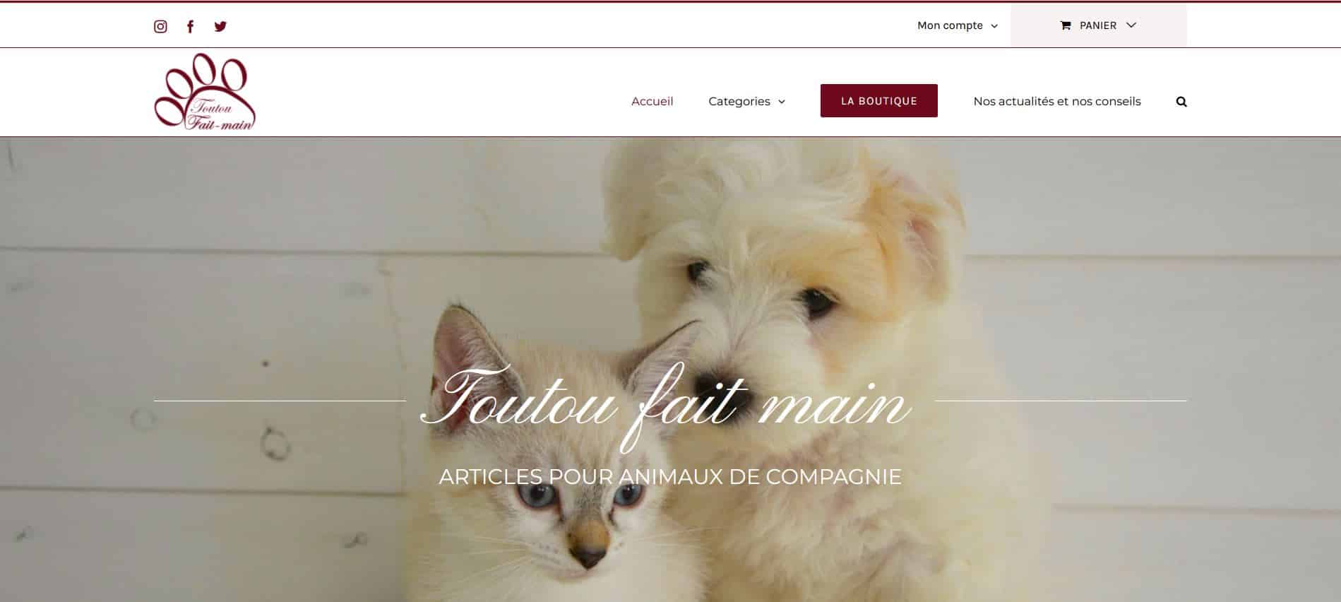 Boutique en ligne Toutou fait main